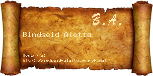 Bindseid Aletta névjegykártya