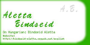 aletta bindseid business card